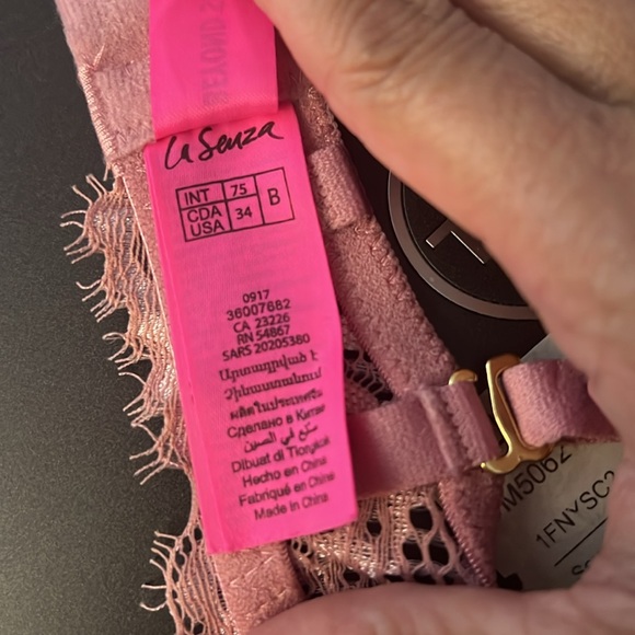 La Senza Beyond Sexy Push-Up Rhinestones Embellishments in Dusty Rose, Sz 34B - Picture 10 of 10